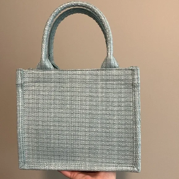 NWOT Francesca’s Trista Plaid Boucle Small Tweed Plaid Tote/Purse - Picture 6 of 8